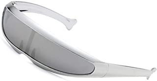  Sheen kelly futurista cclope gafas de sol para cosplay estrechar cclope adulto gafas de partido wrap espejo