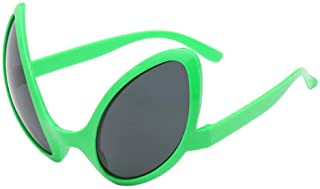  Fenteer gafas con forma de ojos aliengenas gafas divertidas para fiestas gafas novedosas disfraz de halloween - montura verde lente gris
