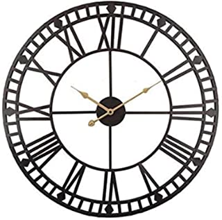  Sqqslzy reloj de pared negro calidad cuarzo funciona con pilas redondo f�cil de leer hogar/oficina/aula/reloj escolar