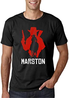  Red marston redemption - camiseta negra hombre manga corta (l)