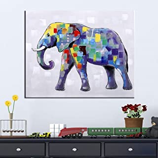  Cuadros decoracion salon pintado a mano moderno animal pintura al leo elefante arte de la pared impresin decorativa lienzo arte imagen para sala de estar decoracin del hogar 60  80 cm noframe