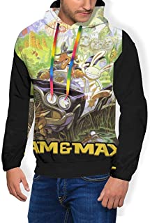  Sam and max game cover - sudadera con capucha y bolsillos de terciopelo para hombre