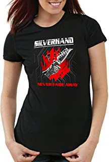  A.n.t. silverhand samurai camiseta para mujer t-shirt cyberpunk johnny band