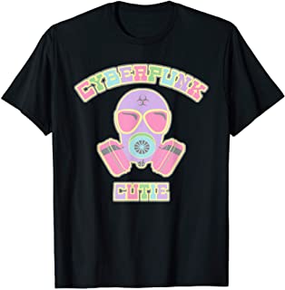  Cyberpunk cutie kawaii pastel gothic gas face mask statement camiseta