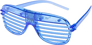  Ultrabyeasypeasystore 10 azul led luz gafas de obturador luminsosa fluorescente adulto nios lentes intermitente iluminar para msica conciertos plstico fiesta festival